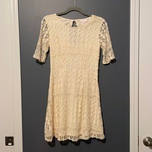Cream lace dress